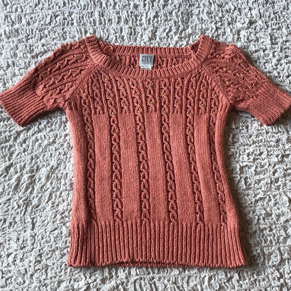 DKNY short sleeve sweater